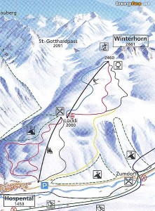 Winterhorn-Hospental Pistenplan